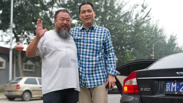 浦志强与艾未未合照（资料图片）