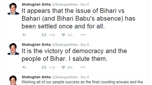 शत्रुघ्न सिन्हा का ट्विट.
