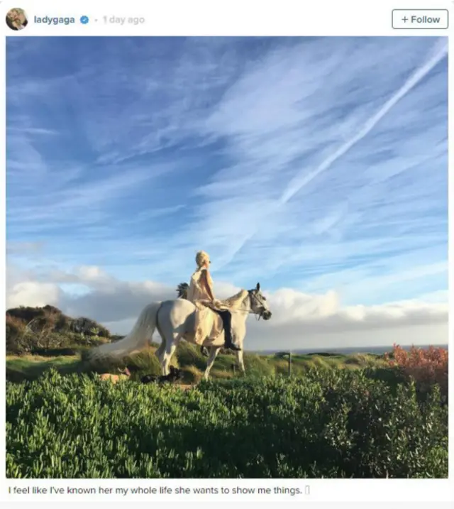 Lady Gaga merasakan 'koneksi yang kuat' dengan teman barunya.