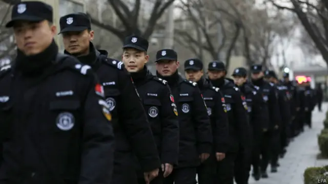 三里屯的保安人员（24/12/2015）