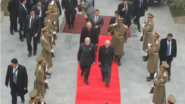 آقای مودی با استقبال گرم مقام‌های افغان روبرو شد