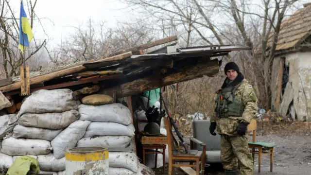 Позиції українських військових біля Зайцевого