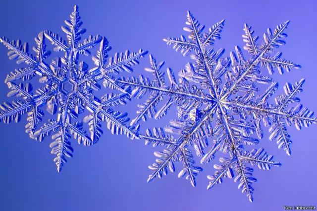 Kristal salju terbentuk ketika air menguap dan langsung berubah menjadi es.