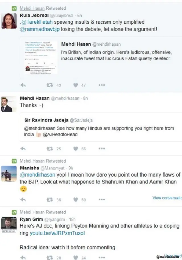 ट्विटर पर मेंहदी हसन