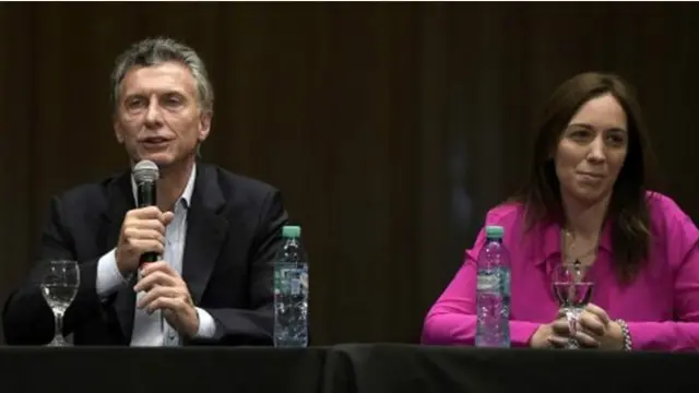 ماریا ویدال (راست) از متحدان نزدیک آقای ماکری رئیس جمهور آرژانتین است