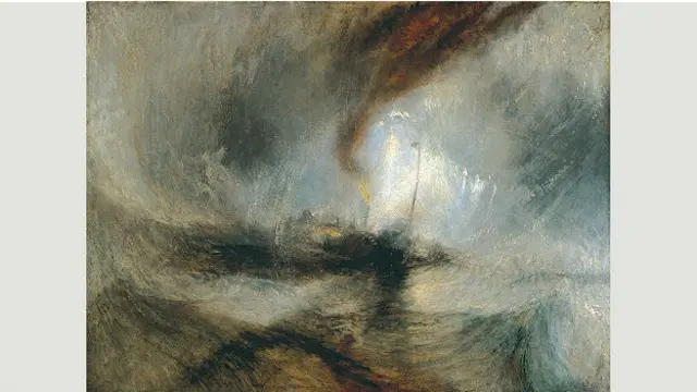 Уильям Тернер "Снежная буря. Пароход выходит из гавани"