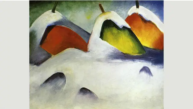 Франц Марк "Стога в снегу"