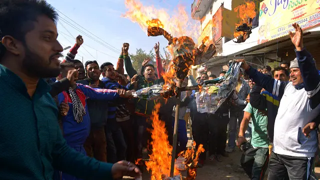 پٹھان کوٹ میں پاکستان مخالف مظاہرے ہوئے ہیں