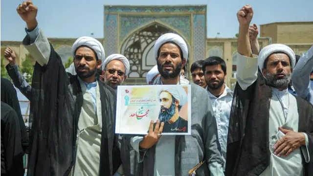 اعتراض به اعدام شیخ نمر در قم