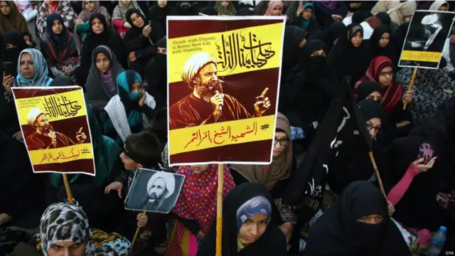 کراچی میں اہل تشیع نے جلوس نکالا اور سعودی عرب کے خلاف نعرے بازی کی گئی۔