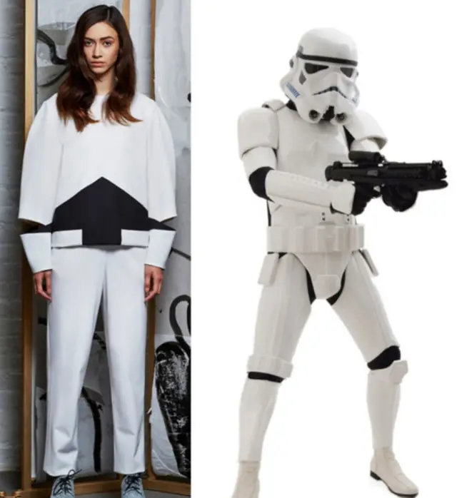 伦敦设计师李根据《星战》达斯·维斯形象设计的2016女装