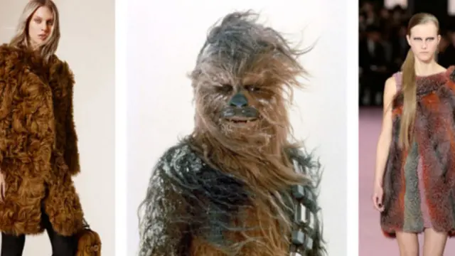 博柏利(图左)和迪奥不约而同将《星战》中的楚尼卡当作自己设计的新宠