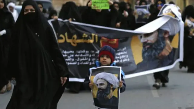 Bəhreyndə də şeyx Nimrin ölümünə etiraz aksiyaları keçirilib