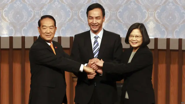 Ba ứng viên tổng thống hàng đầu: James Soong, Eric Chu và Thái Anh Văn