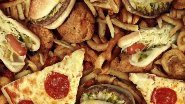 Pizza, perros calientes, etc.