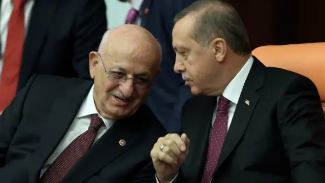 اسماعیل قهرمان در کنار رجب طیب اردوغان