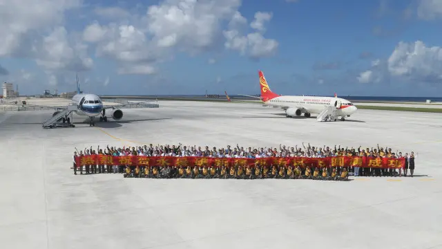 Các chuyến bay dân sự ra Đá Chữ Thập, nơi Trung Quốc bồi đắp đảo nhân tạo và xây sân bay, đã được tổ chức hồi 1/2016