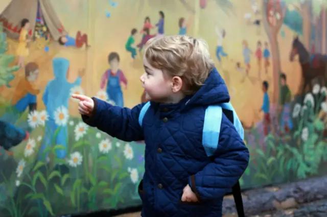 Принц Джордж, первый день в детском саду