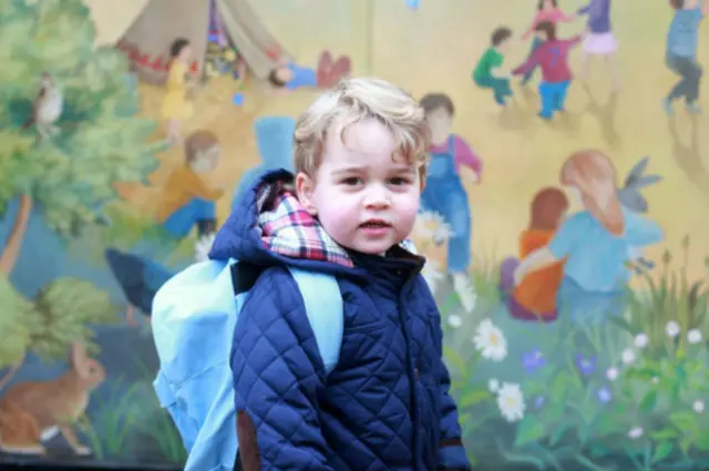 Принц Джордж, первый день в детском саду