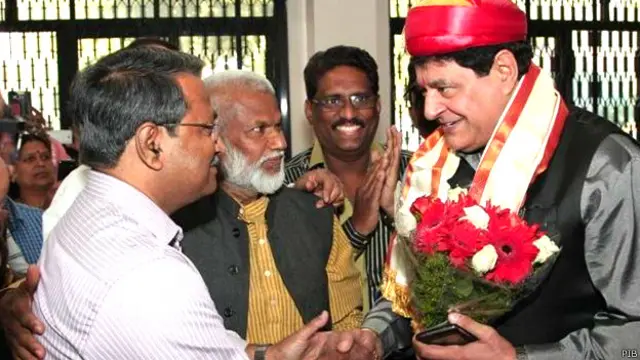 गजेंद्र चौहान का स्वागत.