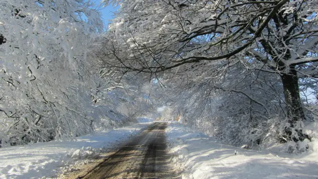 Вузькі і засніжені англійські дороги
