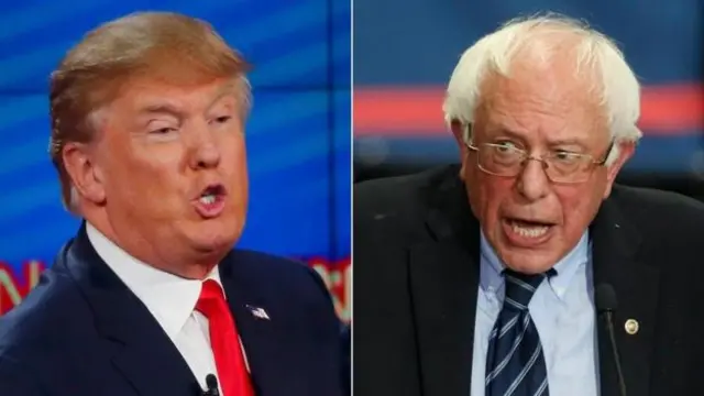 民调显示，特朗普在共和党提名中领跑，桑德斯紧追民主党希拉里之后 