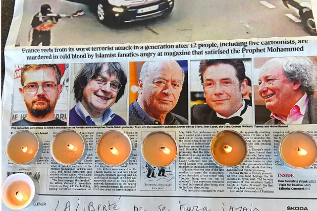 Газета с фотографиями убитых журналистов