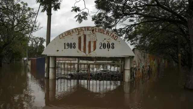 Calles inundadas en Concordia