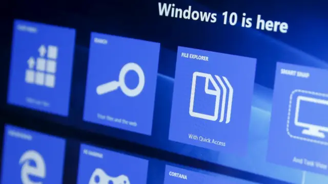 Microsoft Windows 10, screen