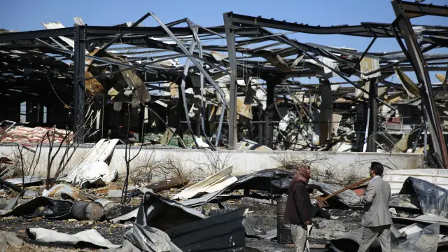 الغارات الجوية ألحقت دمارا كبيرا بالمباني في العاصمة صنعاء