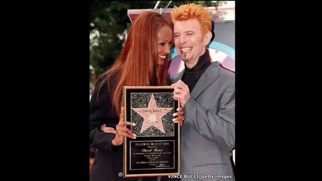 David Bowie bersama istrinya, Iman