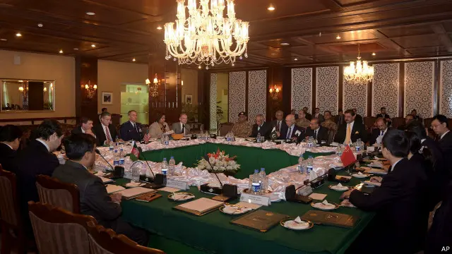 این نشست با حضور نمایندگان افغانستان، پاکستان، آمریکا و چین در اسلام‌آباد برگزار شده است