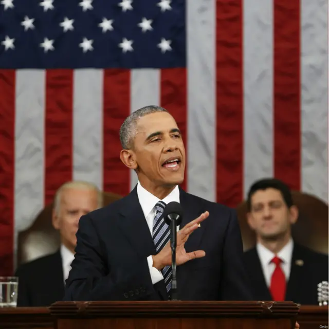 美国总统奥巴马星期二（1月12日）晚间发表任内最后一份国情咨文