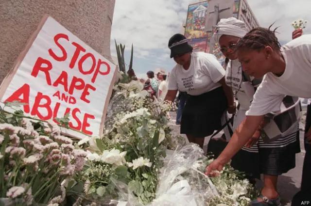 दक्षिण अ़फ़्रीका, बलात्कार का विरोध