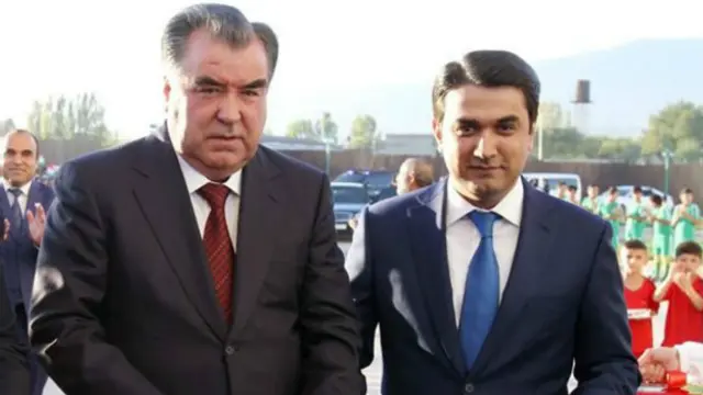 Президент Таджикистана Эмомали Рахмон (слева) и его сын Рустам Эмомали