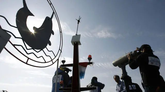 Un equipo de monitoreo del río Yangtzé
