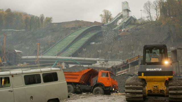 Construcción de carretera en Sochi