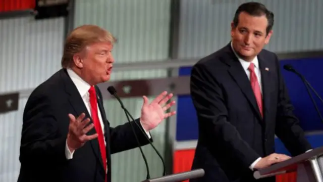 Ông Donald Trump và ông Ted Cruz