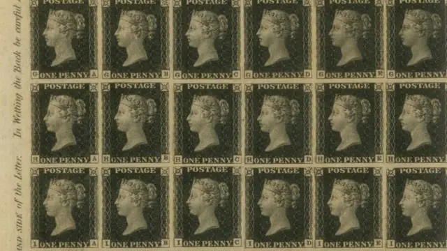 黑便士邮票上印的是维多利亚女王的侧面肖像。迄今，英国是世界上唯一一个不在邮票上标明国名的国家。