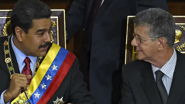 Nicolas Maduro y Henry Ramos Allup