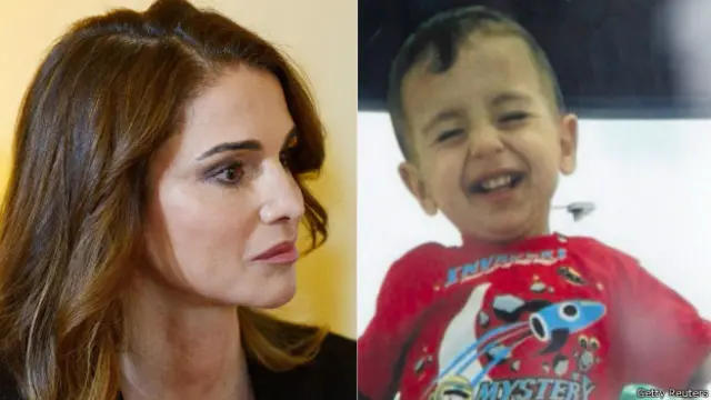 जॉर्डन की क्वीन रानिया और सीरियाई बच्चा अयलान