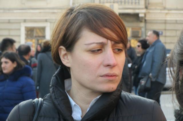 Грузинский олппозиционный политик Елена Хоштария