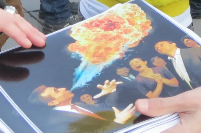 Листовки, раздававшиеся на митинге в Тбилиси 16 января 2016 г.