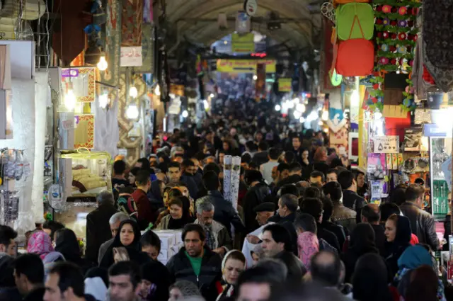 Mercado en Teherán