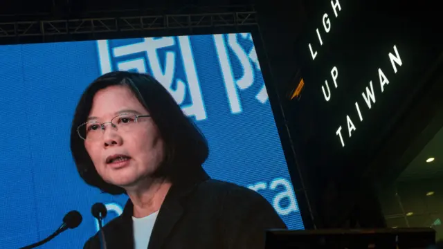 蔡英文在国际记者会上发言