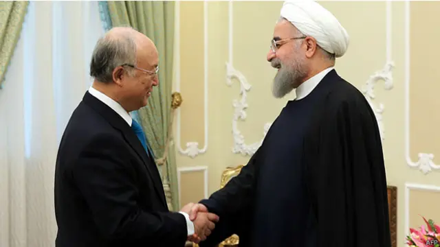 التقى مدير الوكالة الدولية للطاقة الذرية بالرئيس الايراني في طهران