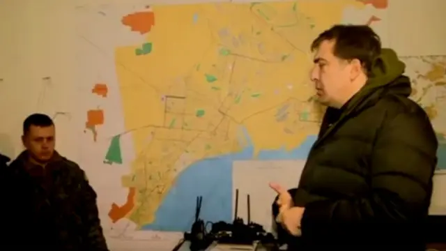 Скриншот из видео на странице Михаила Саакашвили