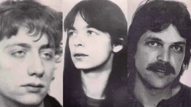 Aranan eski Kızıl Ordu Fraksiyonu militanları (soldan sağa): Burkhard Garweg, Daniela Klette ve Ernst-Volker Staub'un başlarına ödül konuldu. 