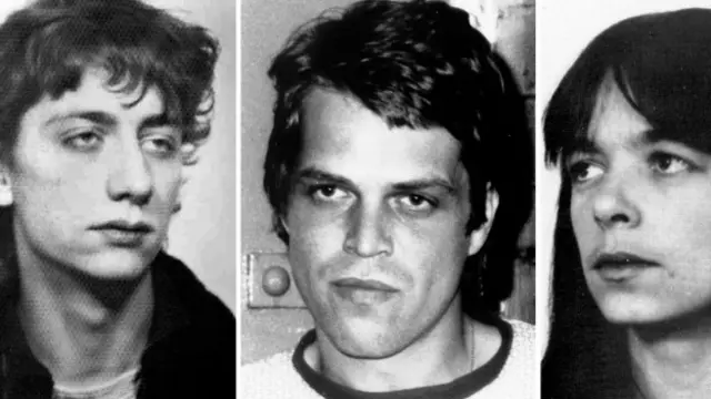 De izquierda a derecha: Garweg, Staub y Klette, fugitivos del grupo radical alemán RAF.