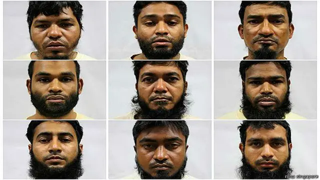 یہ افراد تعمیرات کی صنعت سے وابستہ ان 26 مزدوروں میں شامل تھے جنھیں جہادی نظریات کی حمایت کرنے پر گذشتہ سال سنگاپور سے نکال دیا گیا تھا